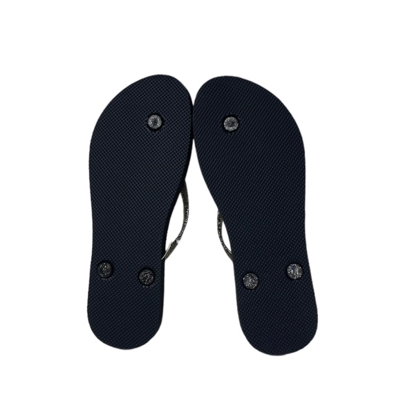 Old Navy Flip Flop Black Glitter Summer Sandals for Women 737433-10-1 - Picture 6 of 7